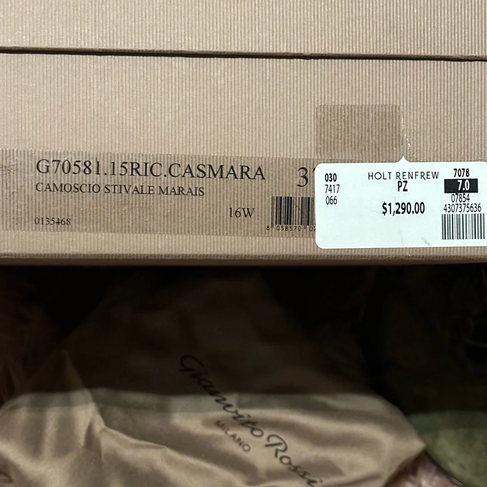 Gianvito Rossi Green Velvet Ankle Boots - Picture 3 of 4